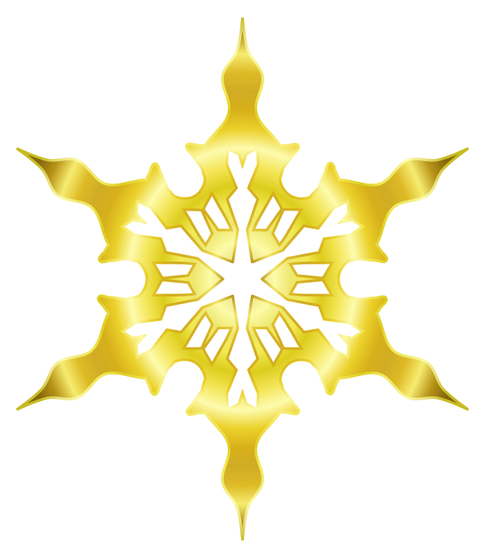 Snowflake 8  Gold  By Arvin61r58   Gold Colored Snowflake