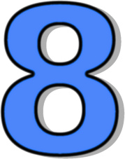 Symbol Alphabets Numbers Outlined Numbers Blue Number 8 Blue Png Html