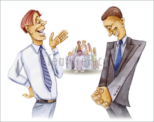 Two Lawyers And Jury Illustration  High Resolution Illustration At