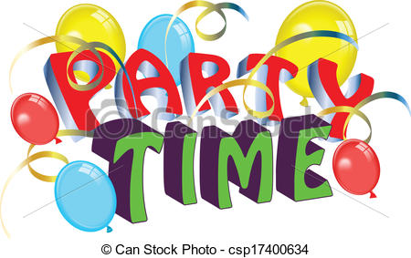 Vector   Party Time Streamer   Stock Illustration Royalty Free