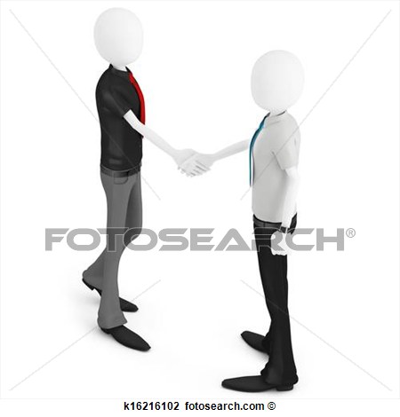 3d Business Man Shaking Hands Meeting New People On White Background