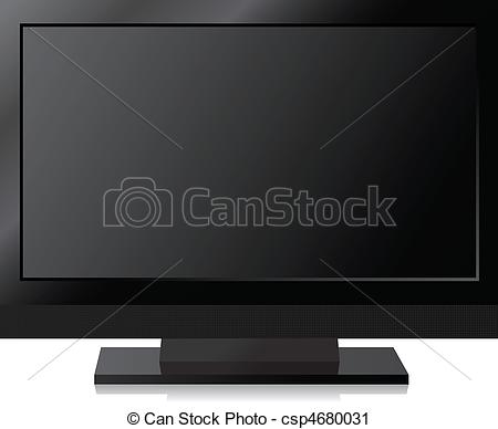 Art Of Black Lcd Led Plasma Tv Screen Csp4680031   Search Clipart