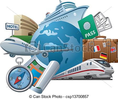 Clipart Vector Of Travel Concept Icon   Travel And Tourism Concept