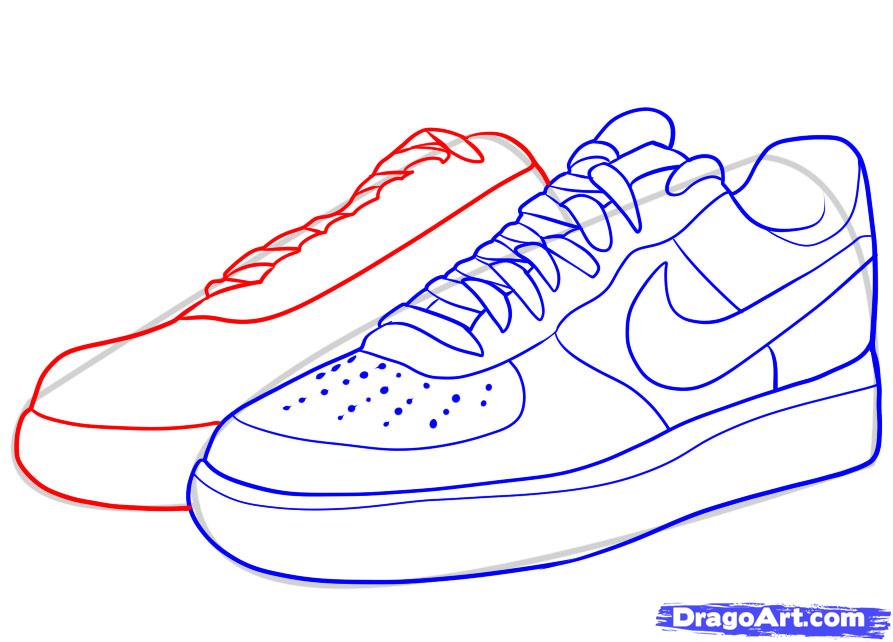 Drawings Of Shoes Nike Nike Air Jordan Clipart