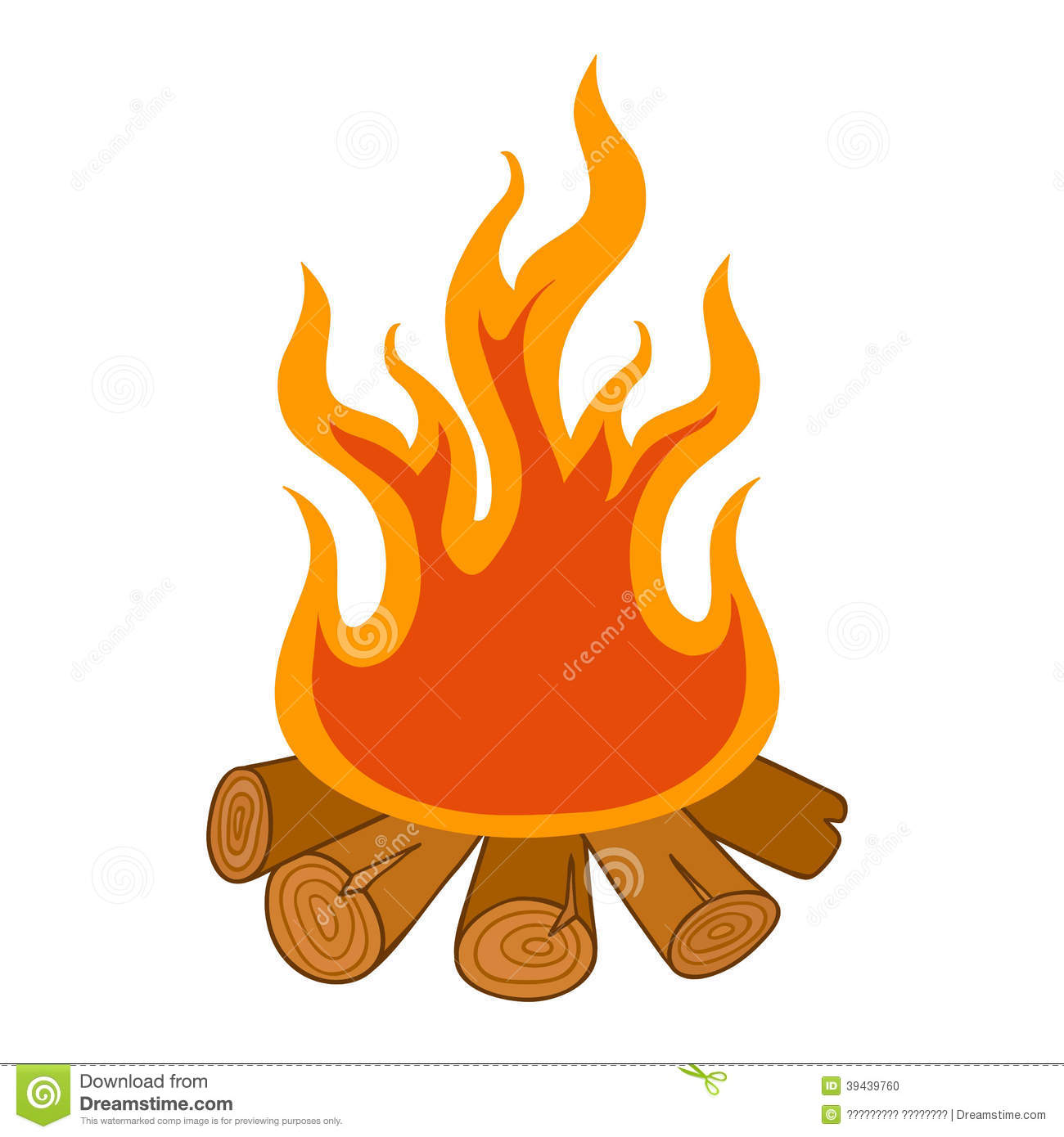 Fire Pit Clip Art Camp Fire On White Background