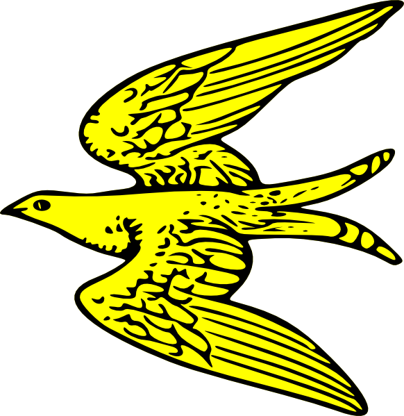 Flying Yellow Bird Clip Art  Png And Svg 