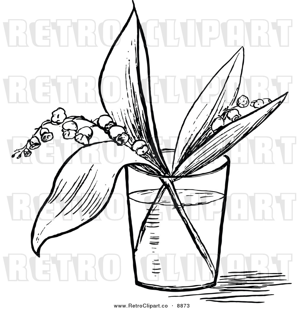 Lily Of The Valley Clip Art Black And White