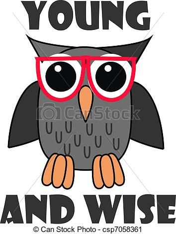 Owl With Glasses Clip Art Owl Stock Illustration Royalty Free