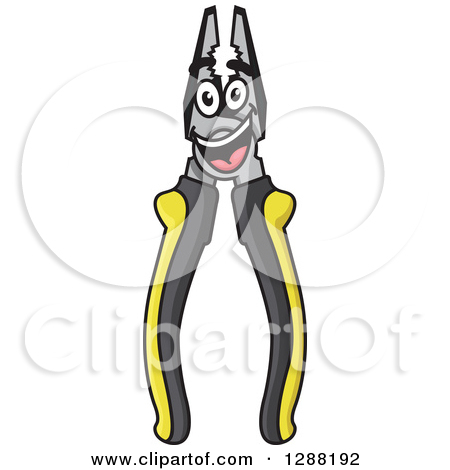 Pair Of Black And Yellow Pliers