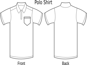 Polo Shirt Front And Back Clip Art At Clker Com   Vector Clip Art