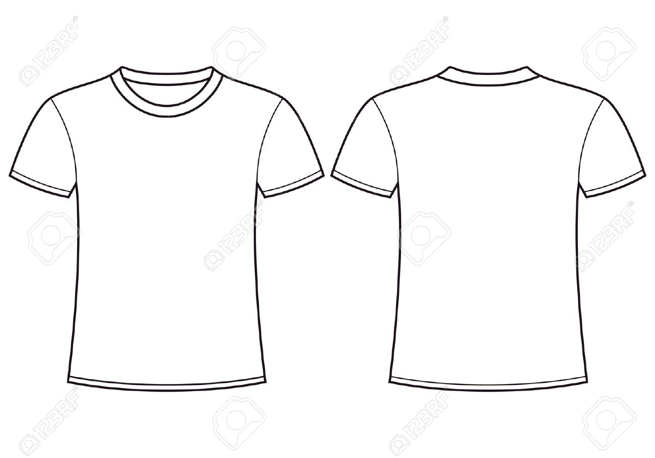 Premium Plain White T Shirt Front And Back Cliparts