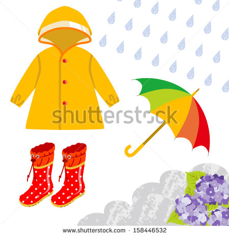 Rain Gear For Children Shutterstock  Eps Vector   Rain Gear For