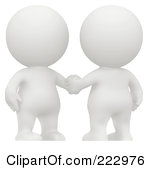 Royalty Free Rf Clipart Illustration Of 3d Teeny People Shaking Hands