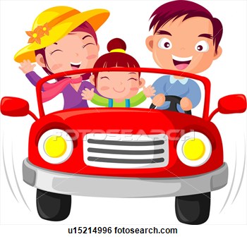 Stock Illustration   Family Ride In The Car  Fotosearch   Search Clip