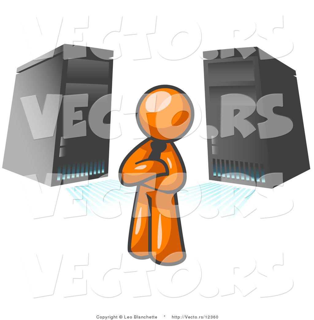     Stressed Employee With A Computer Error Royalty Free Vector Clipart