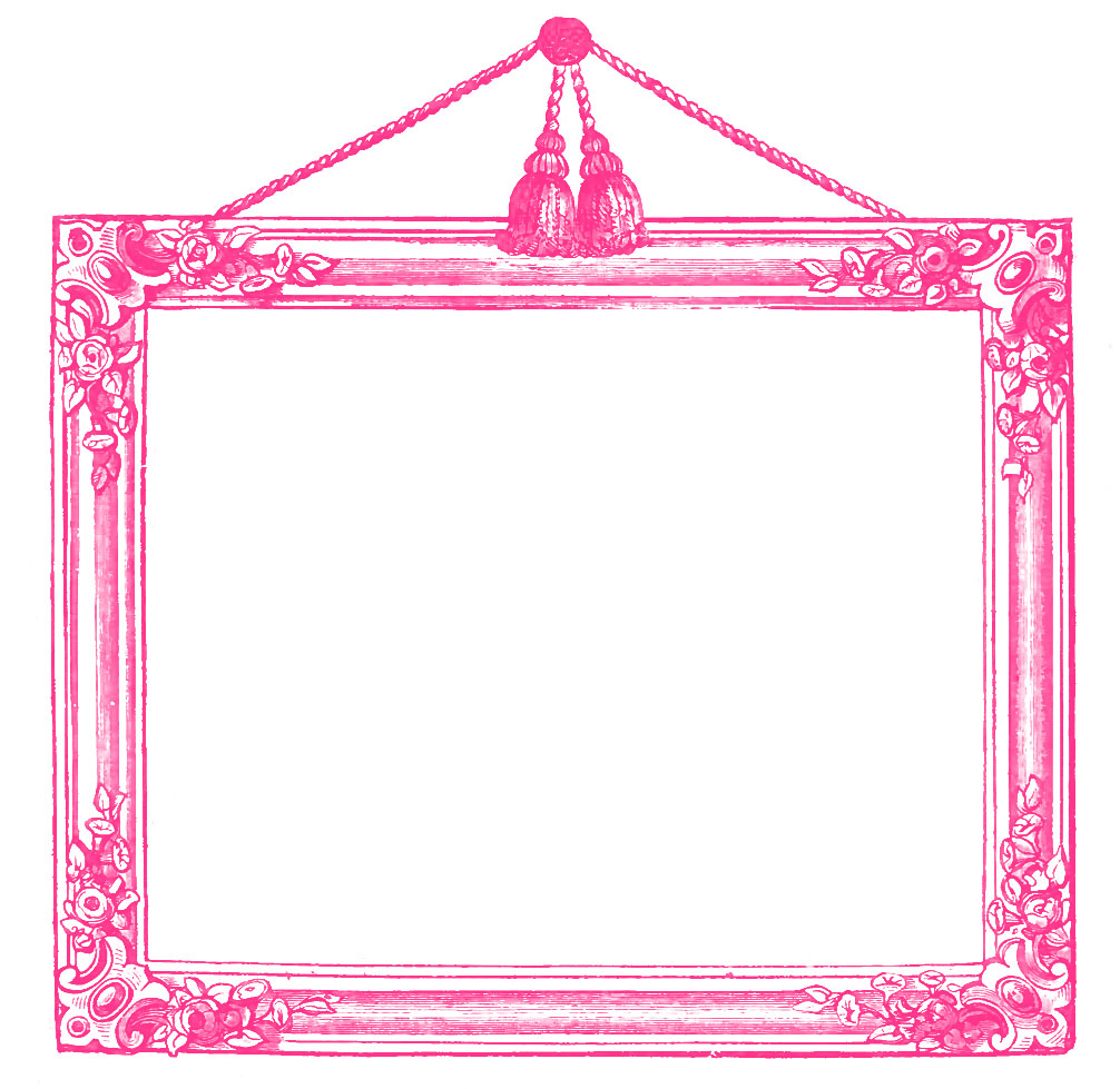 Vintage Graphics   Victorian Frames With Tassels   The Graphics Fairy