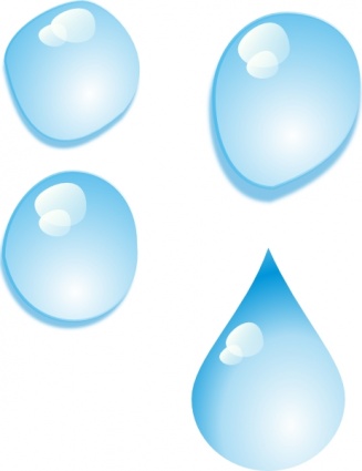 Water Set Cartoon Drop Liquid Drops Fluid Tear Droplets Vector Free