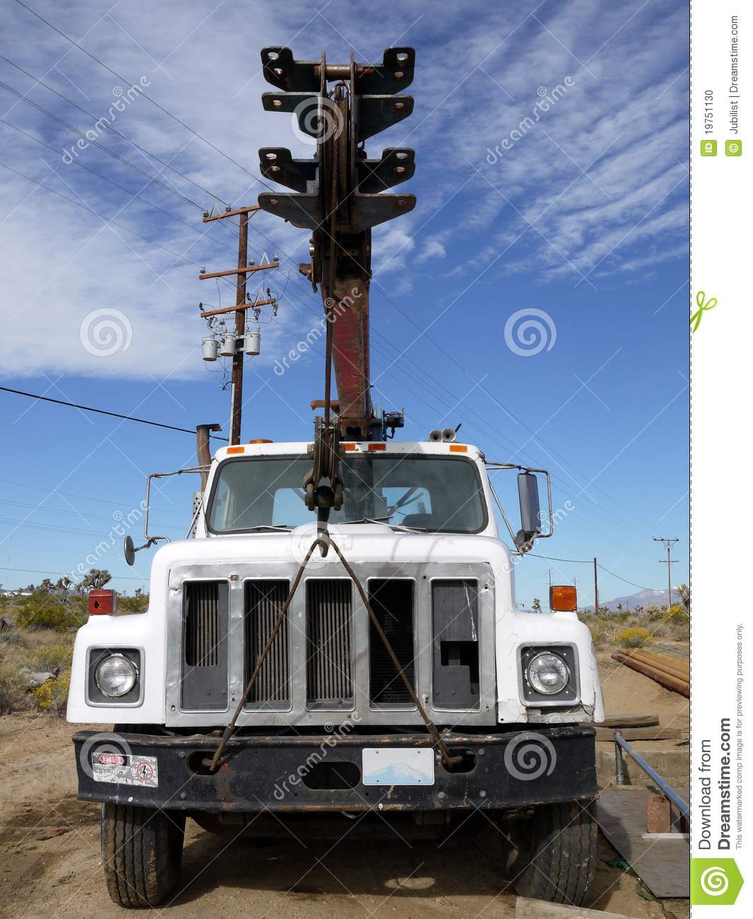 Well Drilling Truck  Front View Stock Photo   Image  19751130