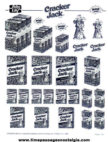     1998 Frito Lay Cracker Jack Advertising Clip Art Image Sheet   Tpnc