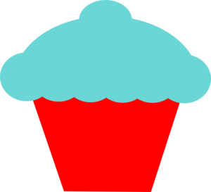 Blue And Red Cupcake Clip Art At Clker Com   Vector Clip Art Online
