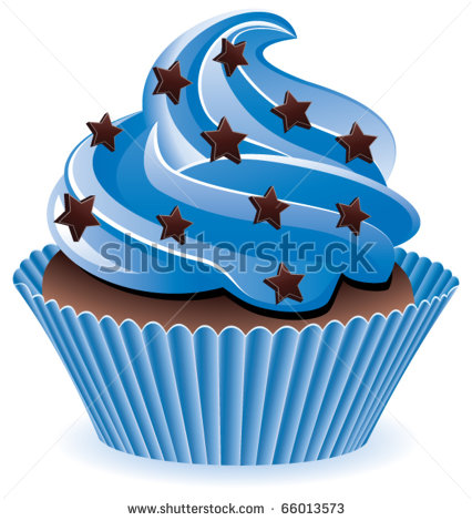 Blue Cupcake Clipart Wallpapers