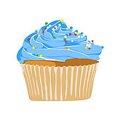 Blue Cupcakes Clipart Cupcake   Clipart Graphic