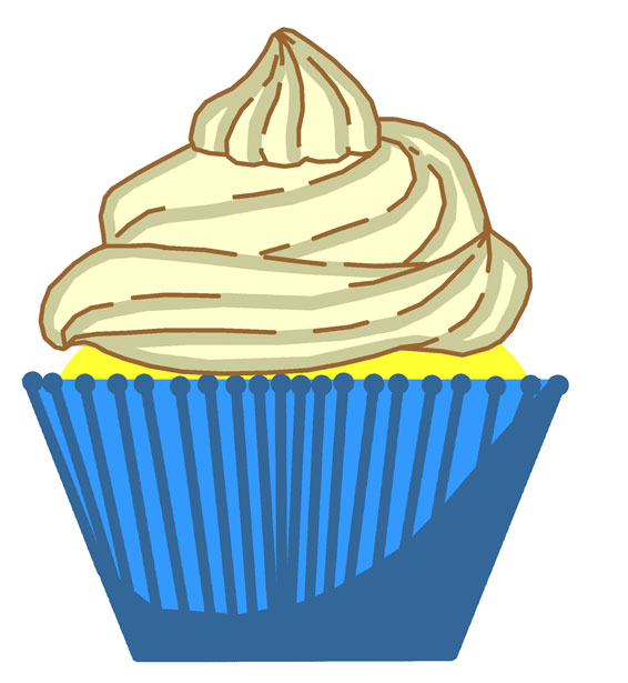 Blue Vanilla Cupcake Free Stock Photo   Public Domain Pictures