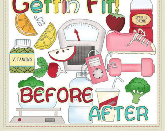 Fit Losing Weight Exercise New Years Resolution Clipart Graphics    