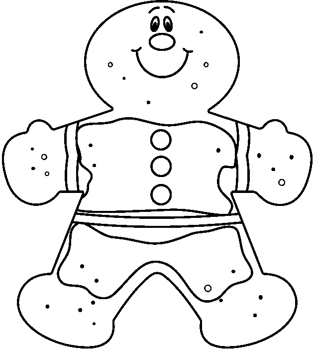 Gingerbread Clipart Black And White   Gallery