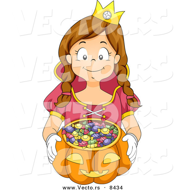    Girl Trick Or Treating As A Princess By Bnp Design Studio    8434