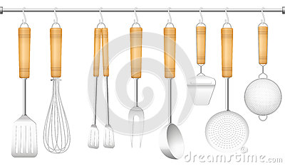 Kitchen Tools On A Hanger   Spatula Whisk Tongs Fork Ladle Cheese    