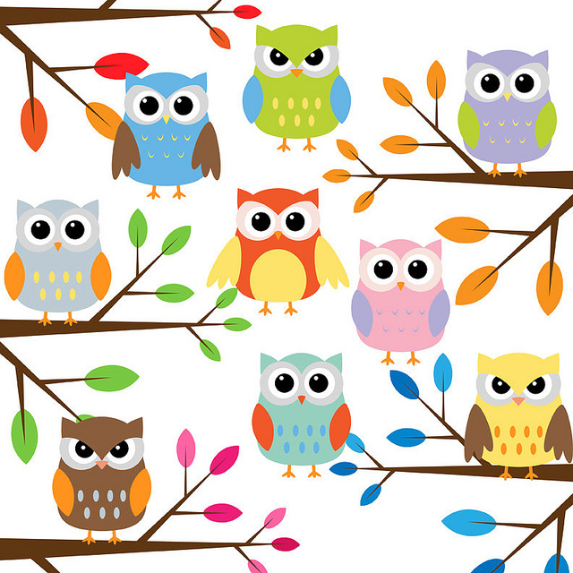 Owl With Branches Clip Art Set   Flickr   Photo Sharing