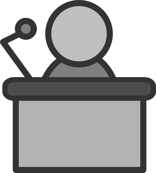 Person Speaking At Podium Cartoon Podium Clipart
