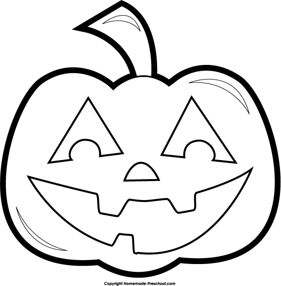 Preschool Clip Art Black And White Cpa Spooky Pumpkin One Bw Png