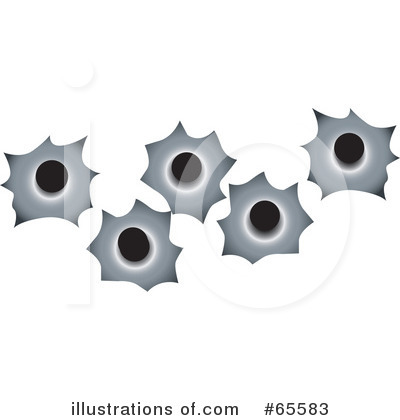 Royalty Free  Rf  Bullet Holes Clipart Illustration By Dennis Holmes