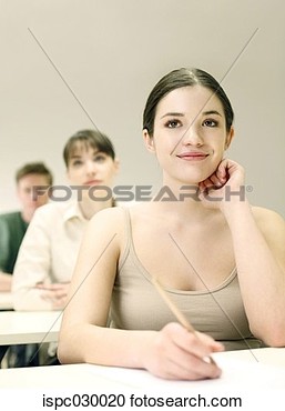 Stock Photography   Students Paying Attention In Class   Fotosearch