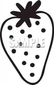 Strawberry Clipart Black And White Simple Black And White Strawberry    