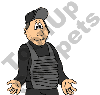Umpire Calling Someone Out Animated Clip Art
