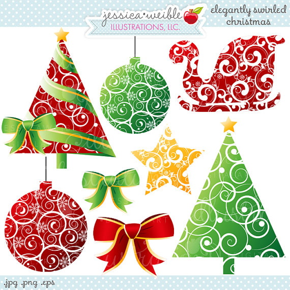 Use Ok   Christmas Clipart Christmas Graphics Elegant Swirls