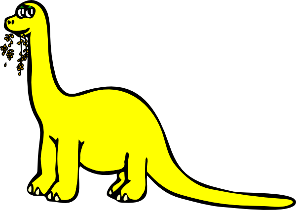 Yellow Cartoon Dinosaur Clip Art At Clker Com   Vector Clip Art Online