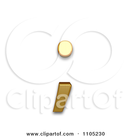 3d Gold Semicolon Clipart Royalty Free Vector Illustration By Leo