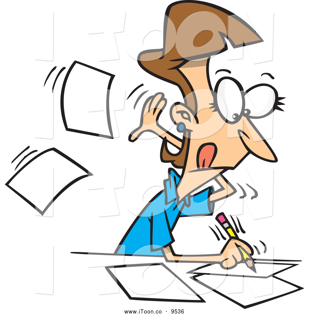 Author Writing And Tossing Pages Toon Clip Art Ron Leishman
