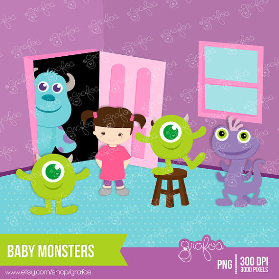 Baby Monsters Digital Clipart Digital Clipart Monsters   Instant