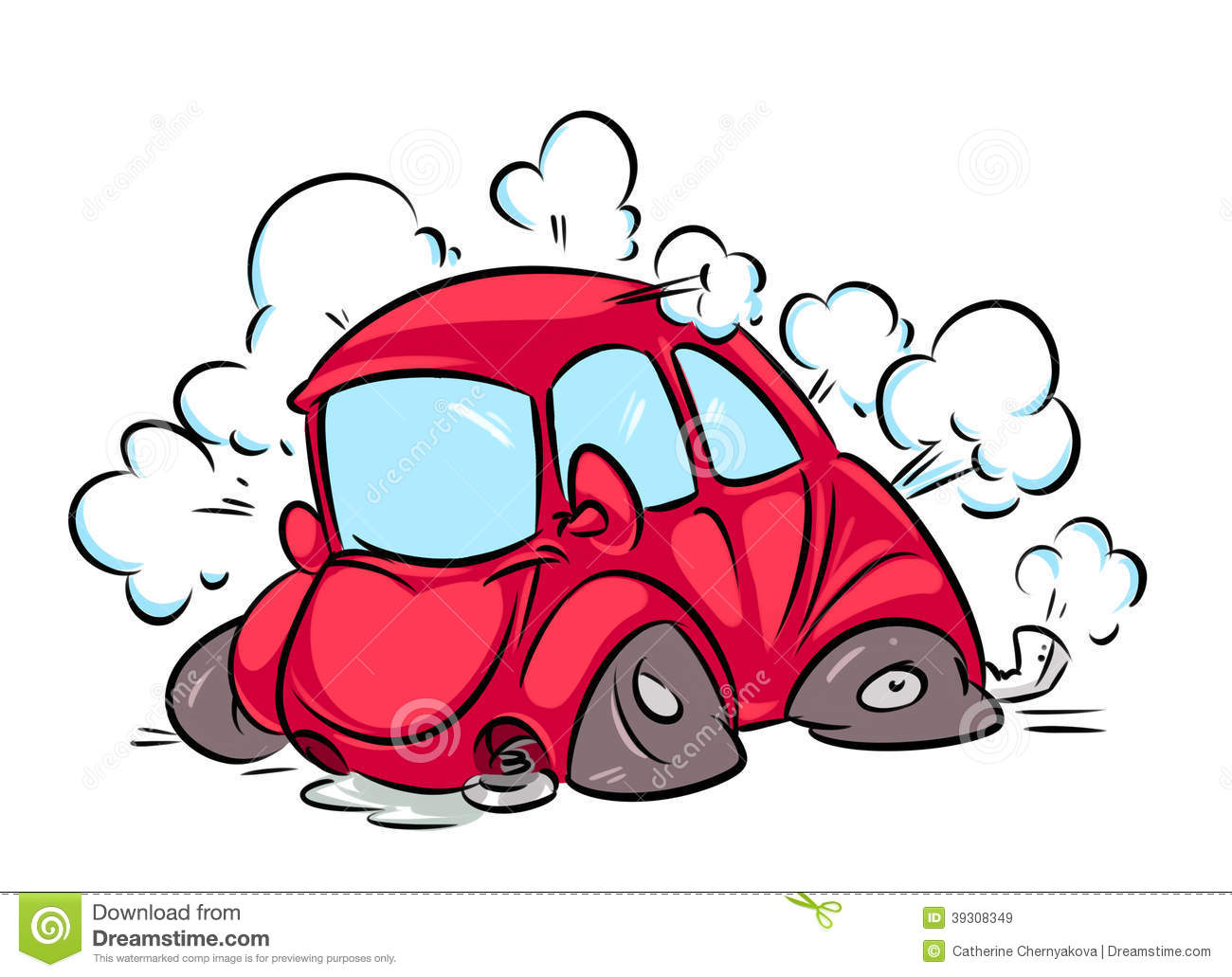 Car Accident Cartoon Illustration Stock Image 39308349 Clipart