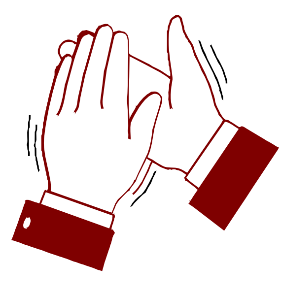 Clapping Hands Color Clip Art
