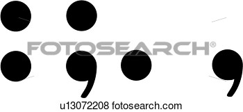 Comma Period Punctuation Semicolon View Large Clip Art Graphic