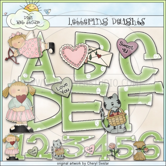 Cutie Pie 1   Lettering Delights Clip Art By Cheryl Seslar   Digi Web