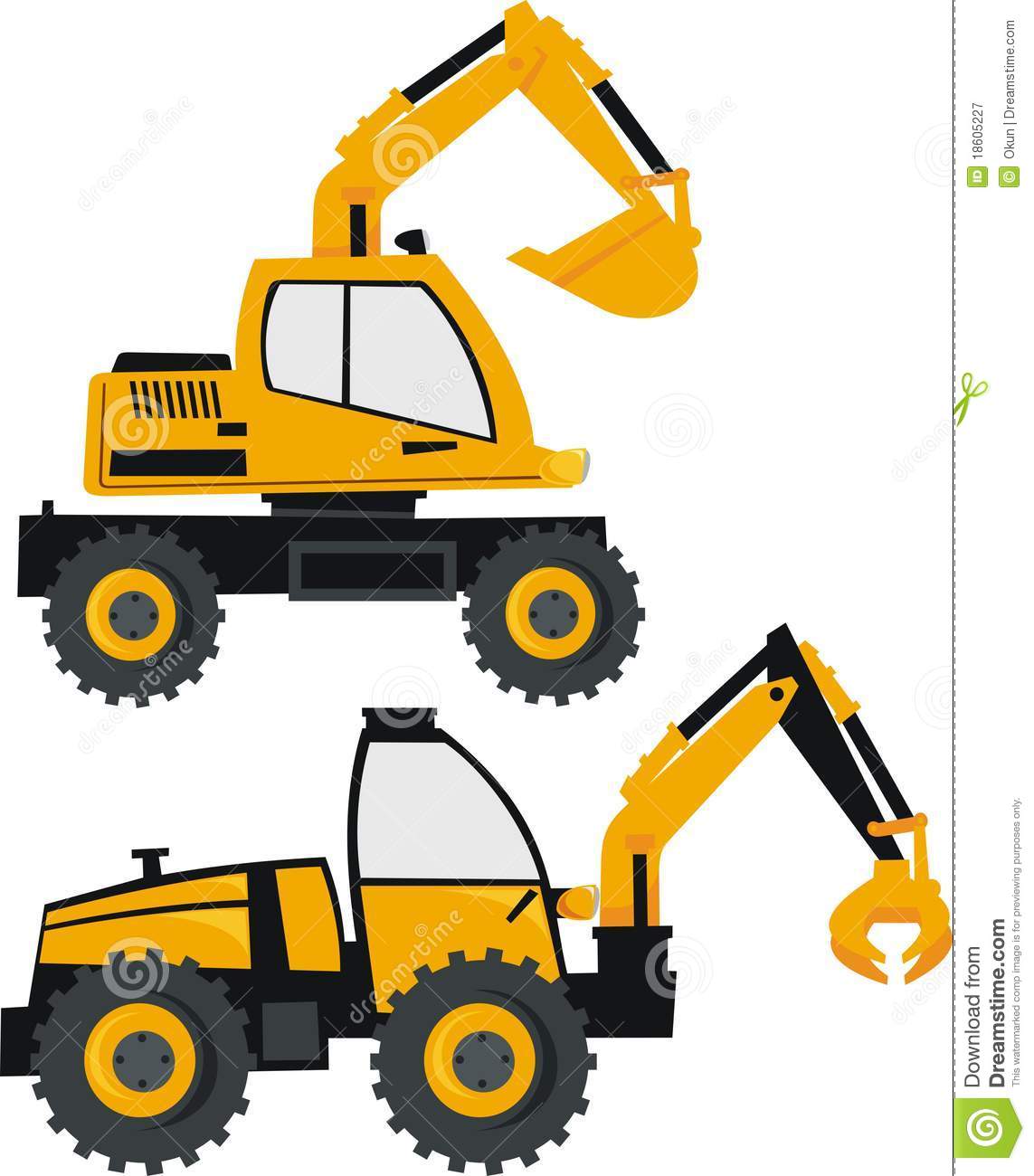 Displaying 20  Images For   Cat Backhoe Clipart   