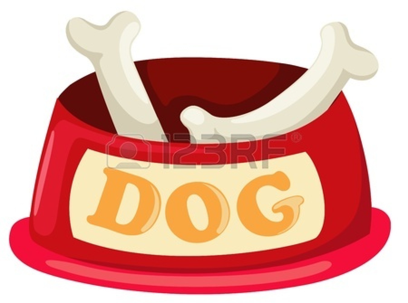 Dog Bone In Bowl Clipart 17623527 Illustration Of Isolated Dog Bowl