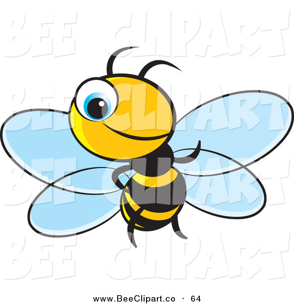 Eyed Bee Smiling On White Bee Clip Art Lal Perera